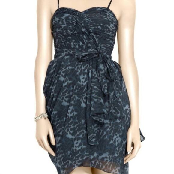 Rebecca Taylor Silk Chase Me Animal Leopard Cheetah Print Dress - Picture 1 of 10